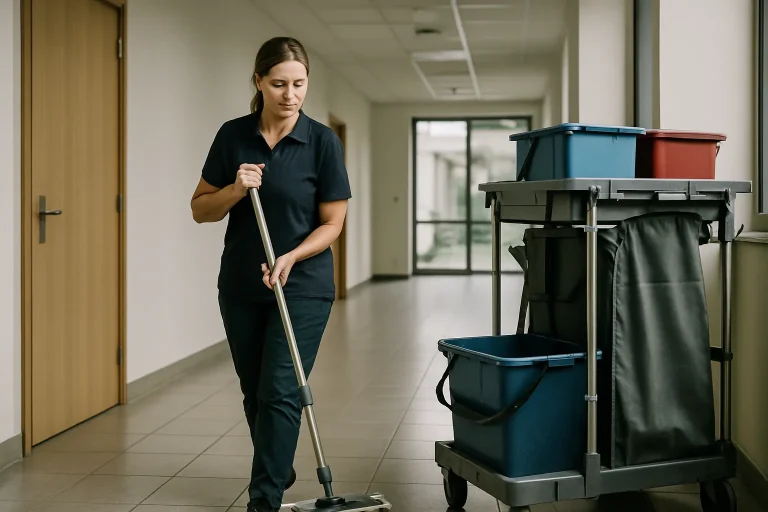 Équipe professionnelle de nettoyage dans un appartement à SOULTZ-SOUS-FORETS, utilisant des équipements modernes.
