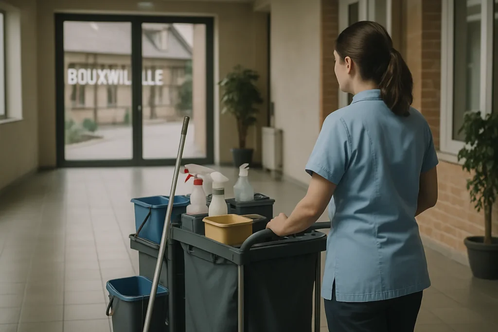 Équipe de nettoyage professionnelle en action dans un appartement à BOUXWILLER.