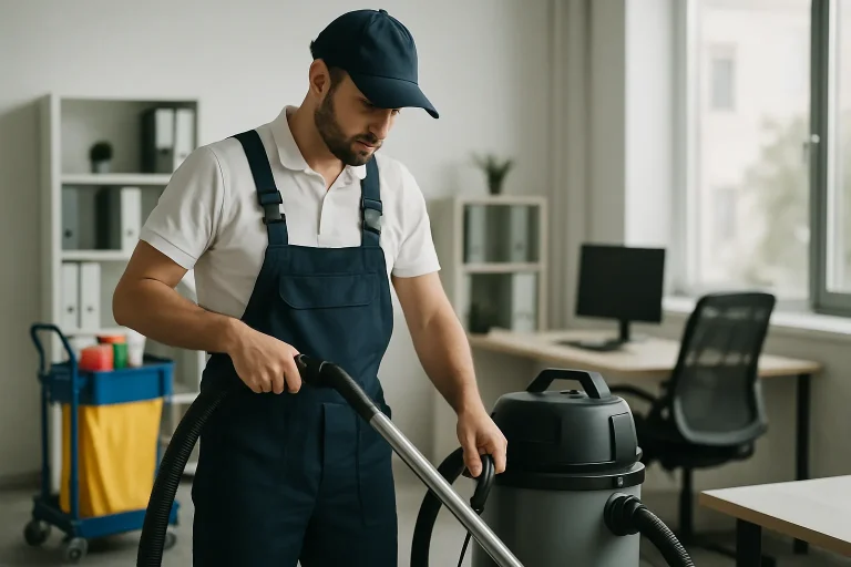 Une équipe de nettoyage nettoie un appartement à Marmoutier avec des équipements modernes.