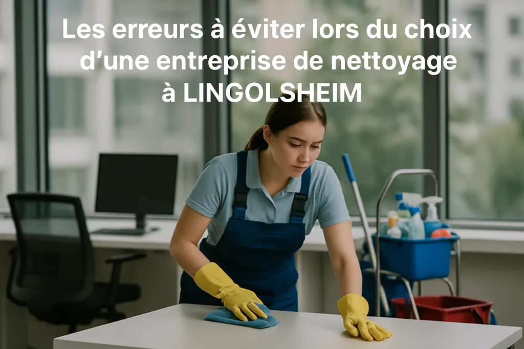 Un professionnel du nettoyage désinfectant un bureau à LINGOLSHEIM avec des équipements modernes.